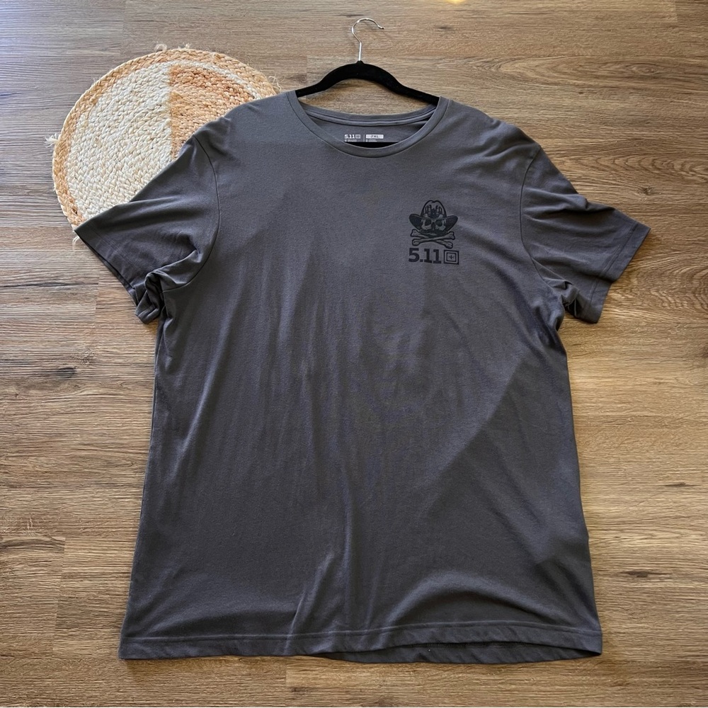 5.11 Lone Star State Skull Texas Mens Short Sleeve T-shirt